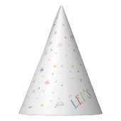 LETS PARTY partij pastel kleuren sprenkelingen Feesthoedjes (Links)