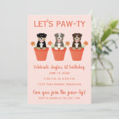 Lets Pawty Australian Shepherd Dogs Kaart (Staand voorkant)