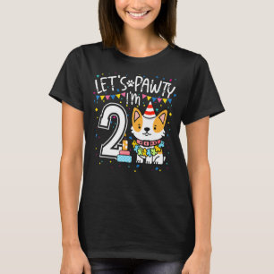 Let's Pawty Ik ben 2e Verjaardag Merching Family 2 T-shirt