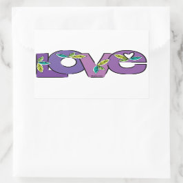 Let's Plant Love in The World Rechthoekige Sticker