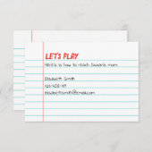 Let's Play Playdate Invitation (Devant / Derrière)