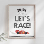 Let's Racen Feestbord Foto Afdruk
