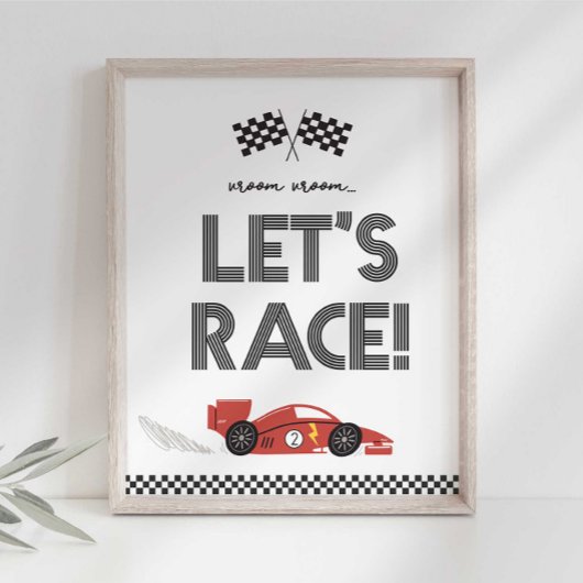 Let's Racen Feestbord Foto Afdruk