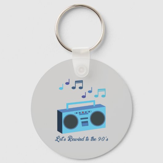 Let's rewind to the 90's sleutelhanger (Voorkant)