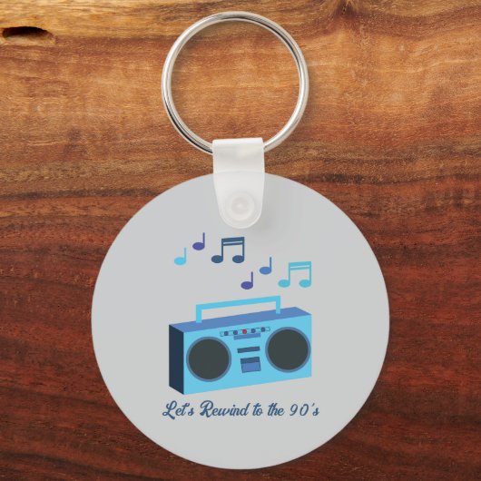 Let's rewind to the 90's sleutelhanger (Achterkant)