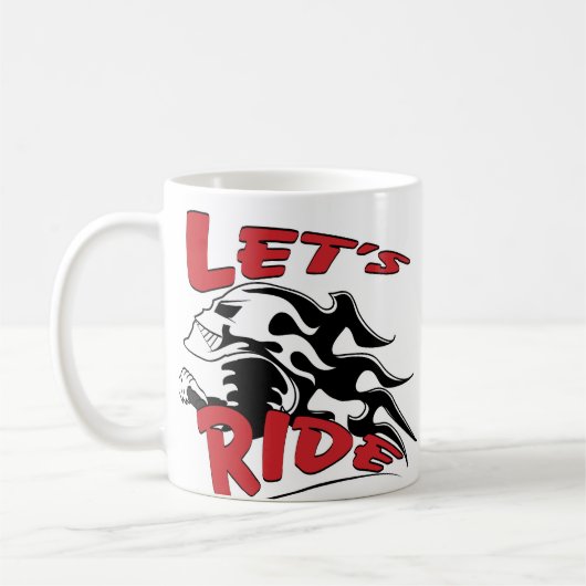 Lets Ride Skull Koffiemok (Links)