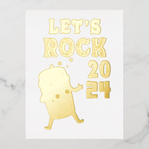 Let's Rock 2024 Folie Feestdagen Briefkaart