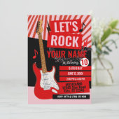 Let's Rock Birthday Invitation (Debout devant)