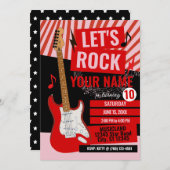 Let's Rock Birthday Invitation (Devant / Derrière)