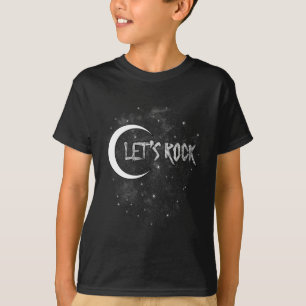 Lets Rock On Rock Star Moon Met Sterren Concert Ba T-shirt