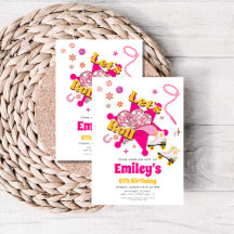 Let's Roll Girl Cowgirl roller skate Birthday