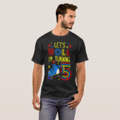 Let's Roll I'm Turning 5 Roller Skate Skating Bday T-shirt (Voorkant volledig)