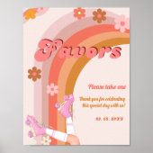 Let's Roll Retro Groovy Roller Schaats Favors teke Poster (Voorkant)