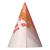 Let's Roll Retro Groovy Roller Schaats Verjaardag Feesthoedjes (Achterkant)