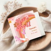 Let's Roll Retro Groovy Roller Schaats Verjaardag Servet