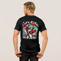 Let's Salsa Dance Tri-Blend T-shirt (Back Design)