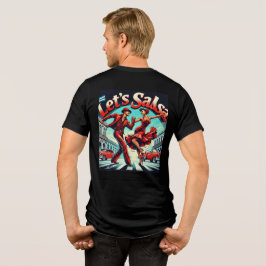 Let's Salsa Dance Tri-Blend T-shirt (Back Design)