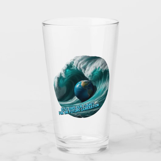 let's save our planet for the future generation glas (Voorkant)
