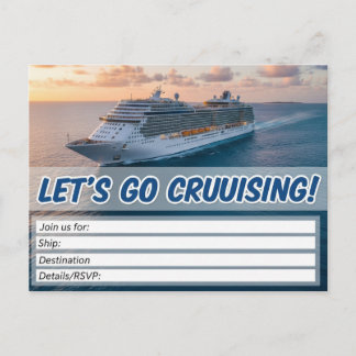 Let's Set Sail! Cruise Invitation Feestdagenkaart