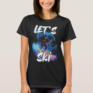 Lets Skiafdaling Skiuitrusting Winter Sport Skiër  T-shirt