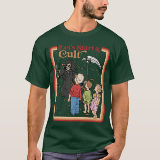 Lets Start a Cult Weird Ironic Savagehrowback boy T-shirt