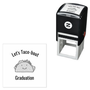 Let's Taco-Bout Afstuderen Taco Zelfinktende Stempel