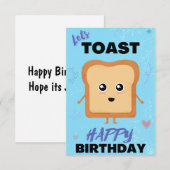 Lets Toast Blue Happy Birthday carte de voeux (Devant / Derrière)