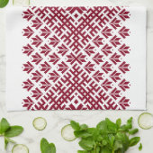 Lets traditioneel continu patroonweefsel theedoek (Gevouwen)