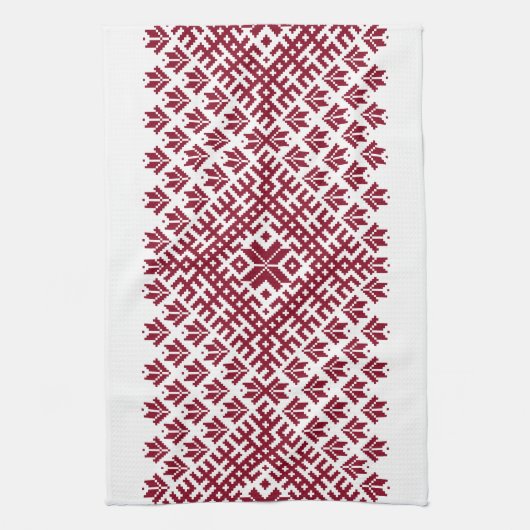 Lets traditioneel continu patroonweefsel theedoek (Verticaal)