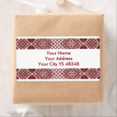 Lets traditioneel ontwerp van de Lielvarde-gordel Etiket (Insitu)