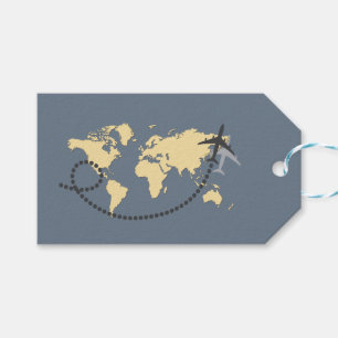 Let's travel the world illustration cadeaulabel