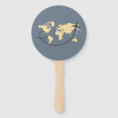 Let's travel the world illustration handwaaier (Voorkant)