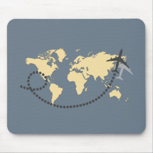 Let's travel the world illustration muismat