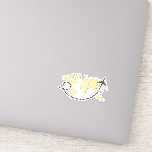 Let's travel the world illustration sticker (Detail)