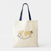 Let's travel the world illustration tote bag (Achterkant)
