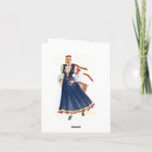 Lets wenskaart van traditionele kostuums kaart (Achterkant)