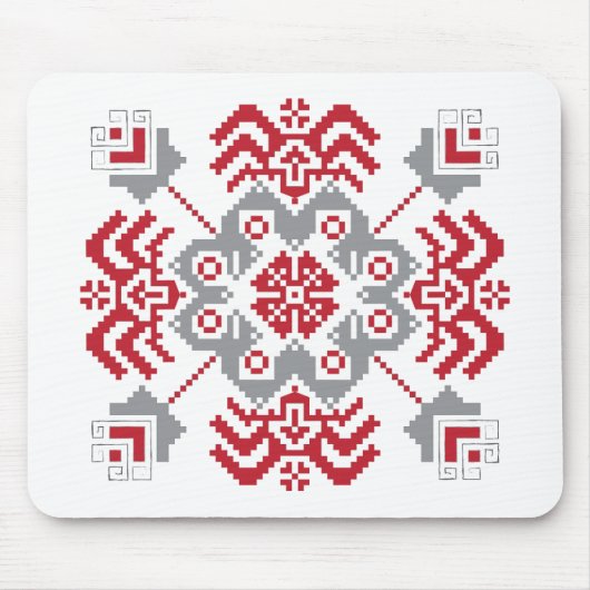 Letse Auseklis volkskunst geometrische medaillon Muismat (Voorkant)