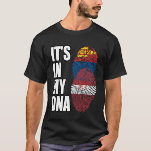 Letse en Mongoolse mix DNA erfgoed vlag T-shirt