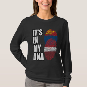 Letse en Mongoolse Mix DNA-erfgoedvlag T-shirt