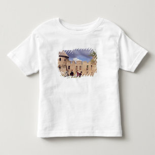 Letse meisjes in traditionele kledij, zingend kinder shirts