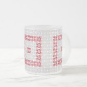 Letse morning SUN geometrisch patroon I Matglas Koffiemok (Voorkant rechts)