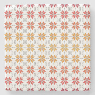 Letse morning SUN geometrisch patroon IV Stenen Onderzetter