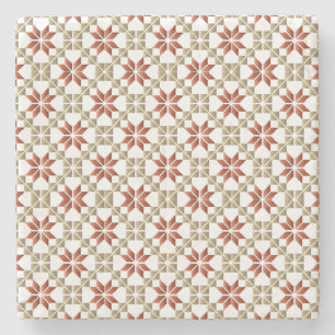 Letse morning SUN geometrisch patroon IX Stenen Onderzetter