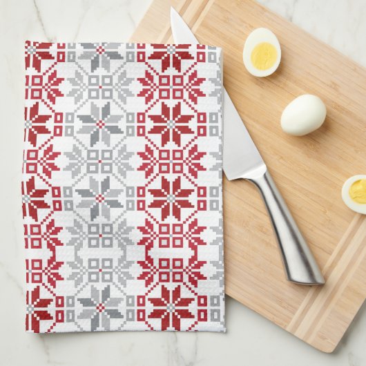 Letse morning SUN geometrisch patroon VIII Theedoek (Quarter Fold)