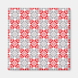 Letse ochtend-ZUN geometrisch patroon VI Magneet