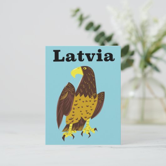 Letse reisposter. briefkaart (Staand voorkant)
