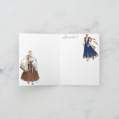 Letse traditionele kostuumkaarten kaart (Binnen)