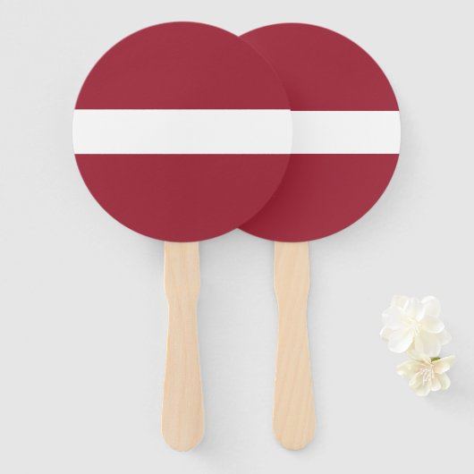 Letse vlag handwaaier (Voorkant en achterkant)