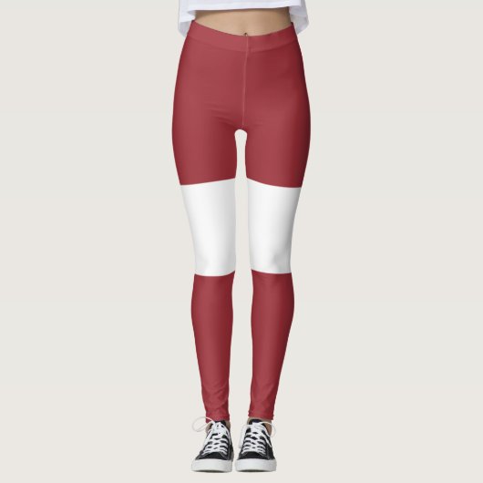 Letse vlag (Letland) Leggings (Voorkant)