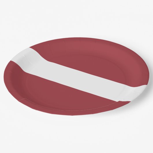 Letse vlag (Letland) Papieren Bordje (Gekanteld)